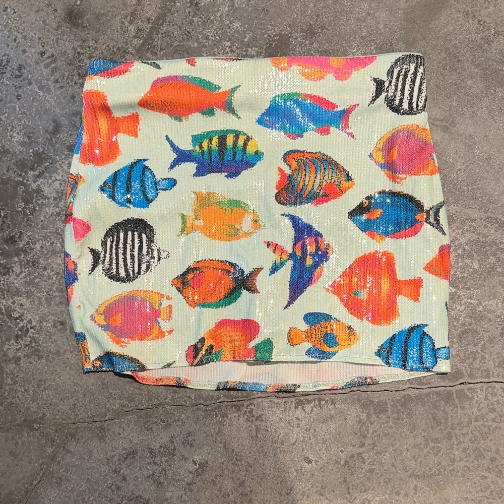 Show Me Your MuMu Sequined Fish skirt